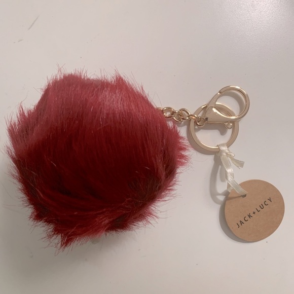 JACK & Lucy Faux Fur Pom Keychain - Picture 1 of 6